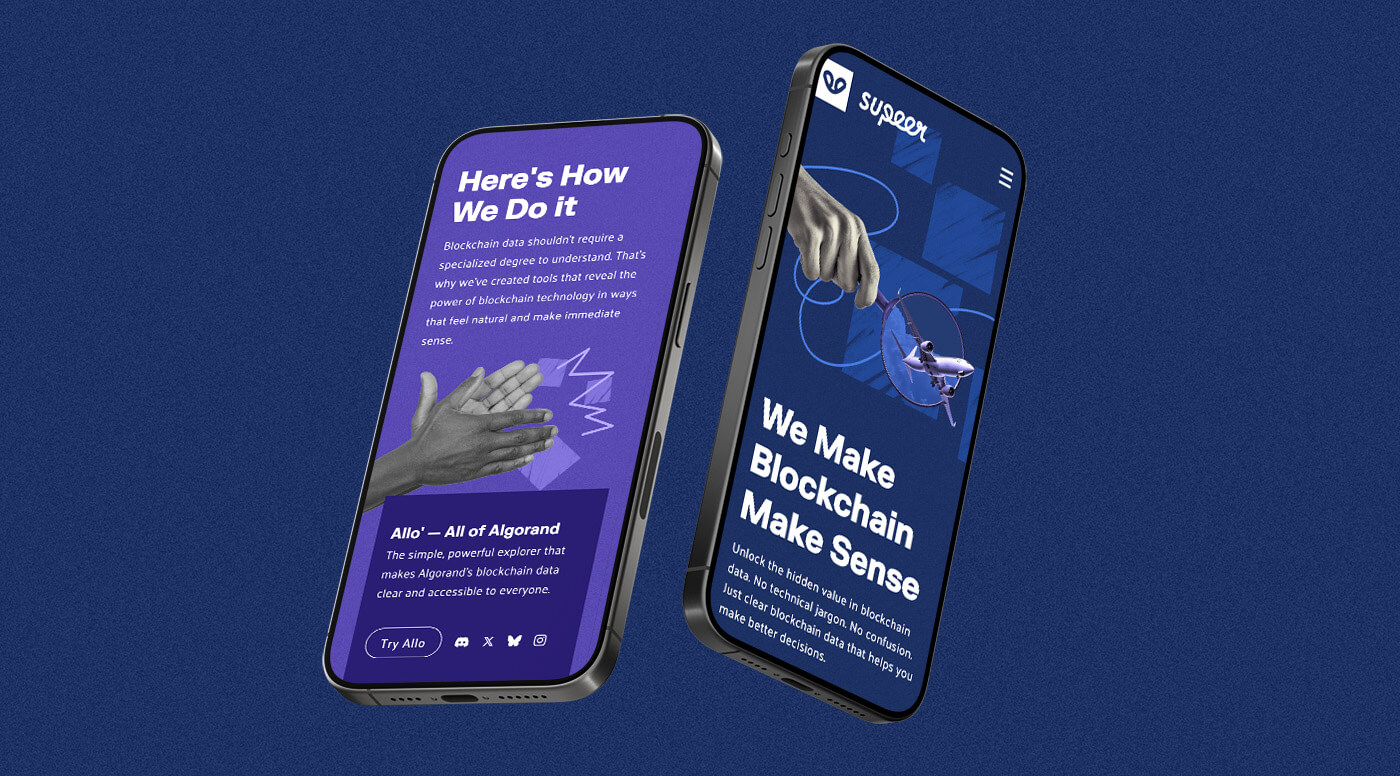 Mockup mobile - site web de la compagnie Supeer